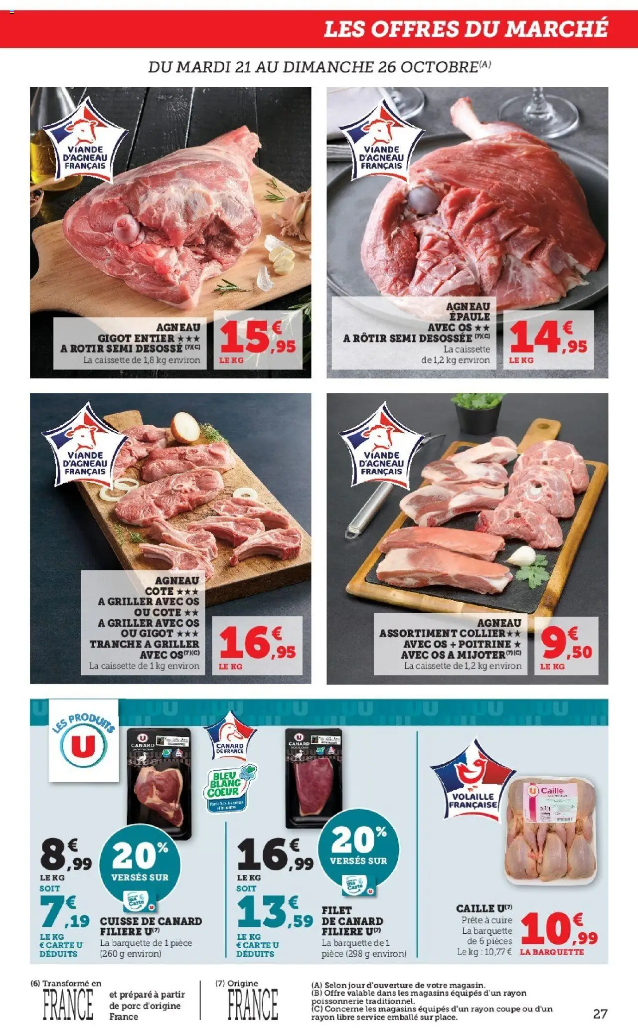 {H1} | Page: 27 | Produits: Agneau, Poissonnerie, Collier, Porc