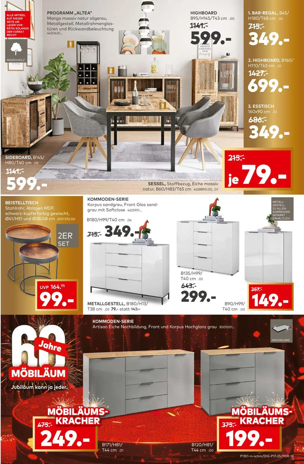 Porta! Möbiläum bei porta - Aachen – gültig ab 08.09.2025 | Seite: 11 | Produkte: HIghboard, Beistelltisch, Esstisch, Mango