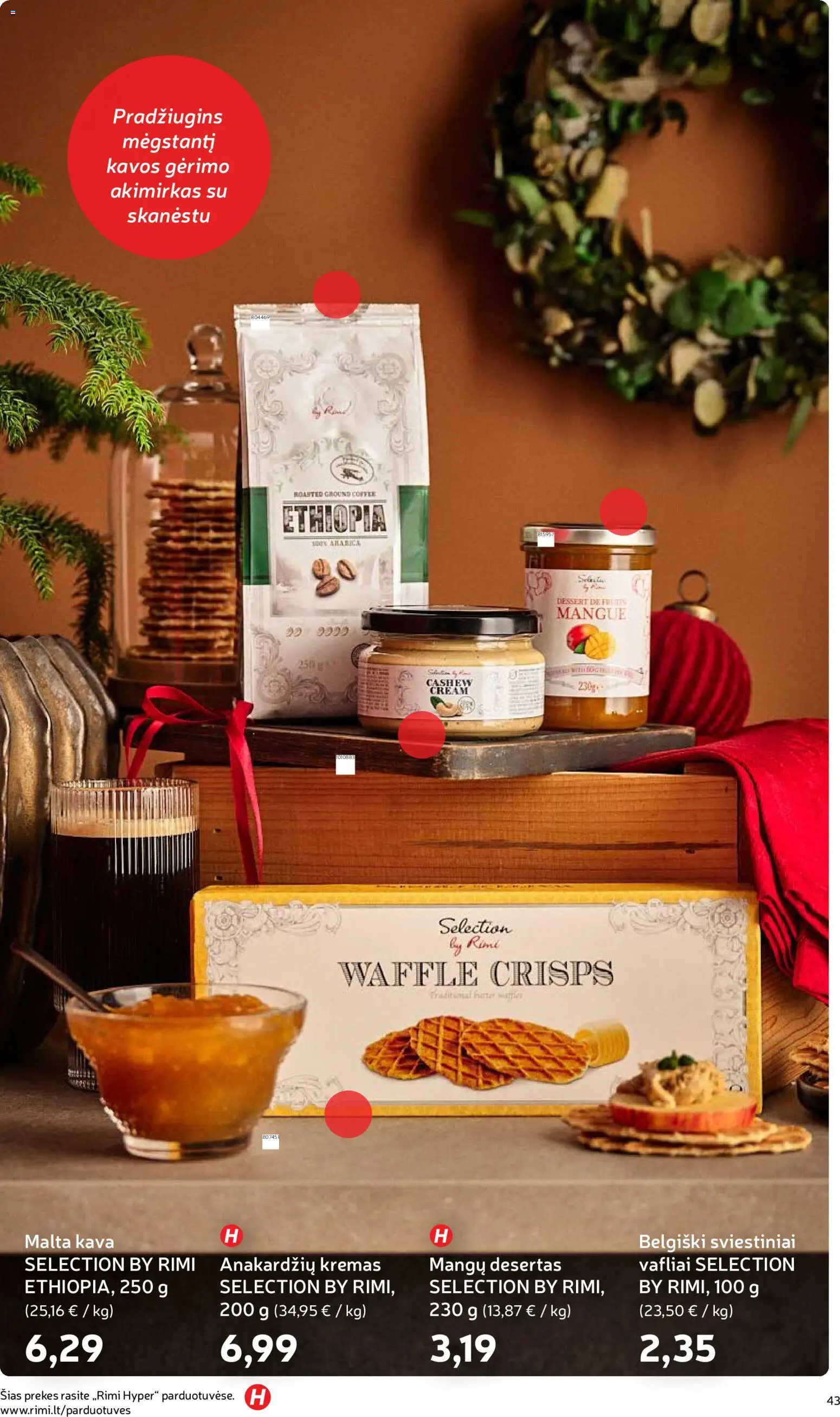 Rimi akcijos nuo 02.12.2025 | Puslapis: 43 | Prekių: Kremas, Kava, Vafliai