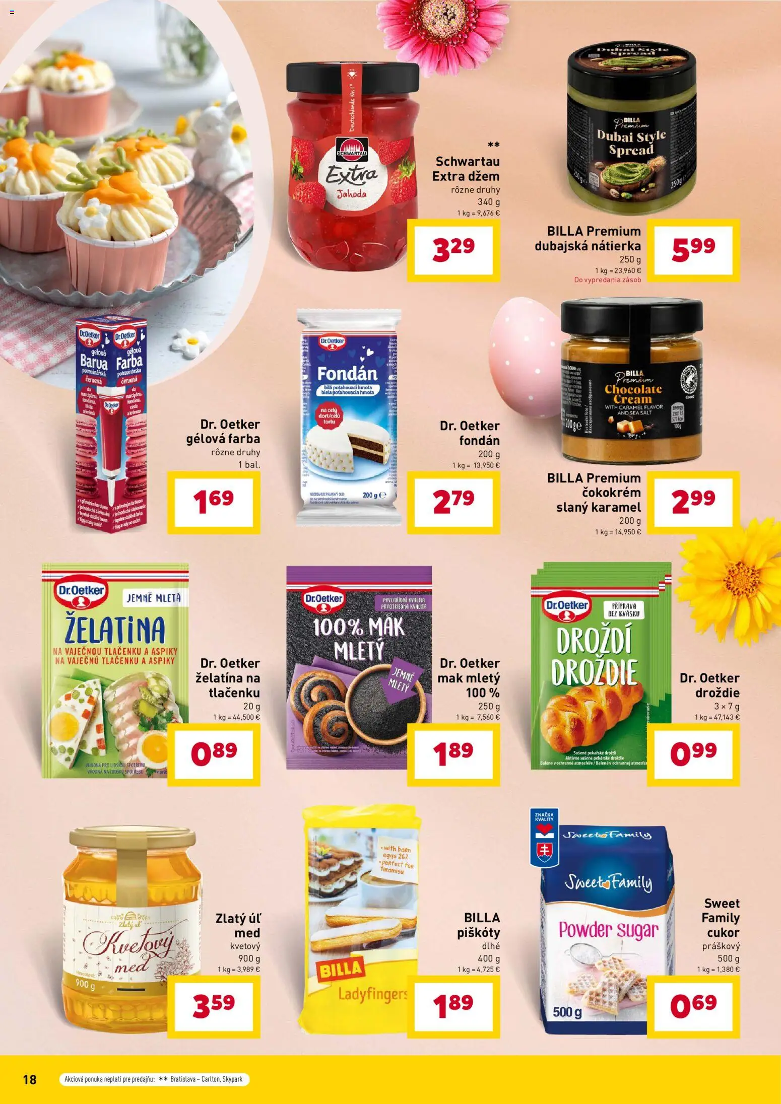 Nové Billa akcie – leták je platný od 11.03.2026 | Strana: 18 | Produkty: Cukor, Mak
