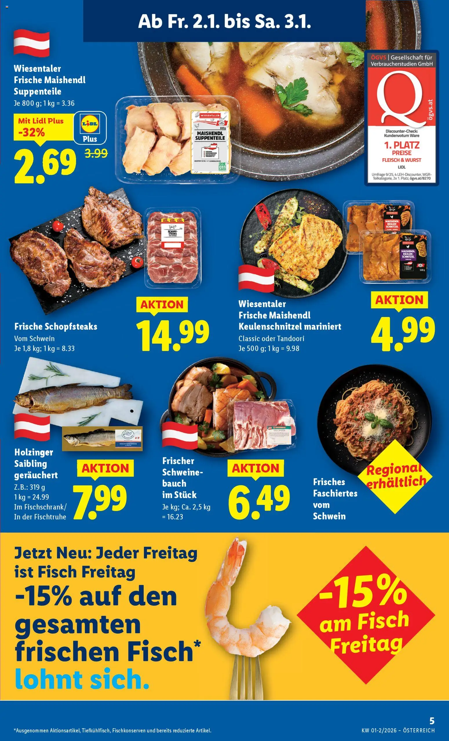 Lidl Flugblatt gültig ab 02.01.2026 | Seite: 7 | Produkte: Wurst, Fisch