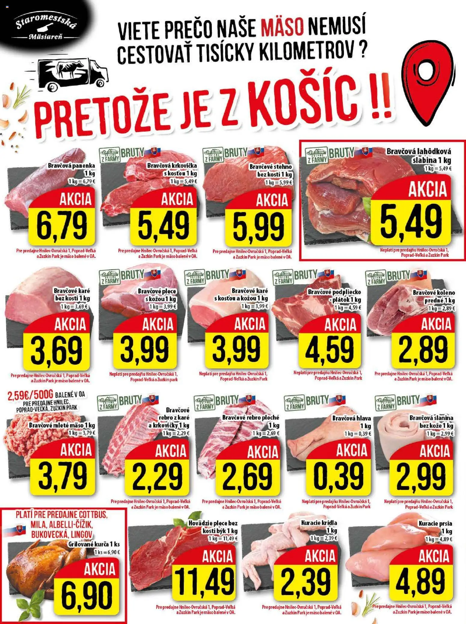 Nové Klas akcie – leták je platný od 29.12.2025 | Strana: 4 | Produkty: Bravčové plece, Kuracie prsia, Mleté mäso, Bravčové karé