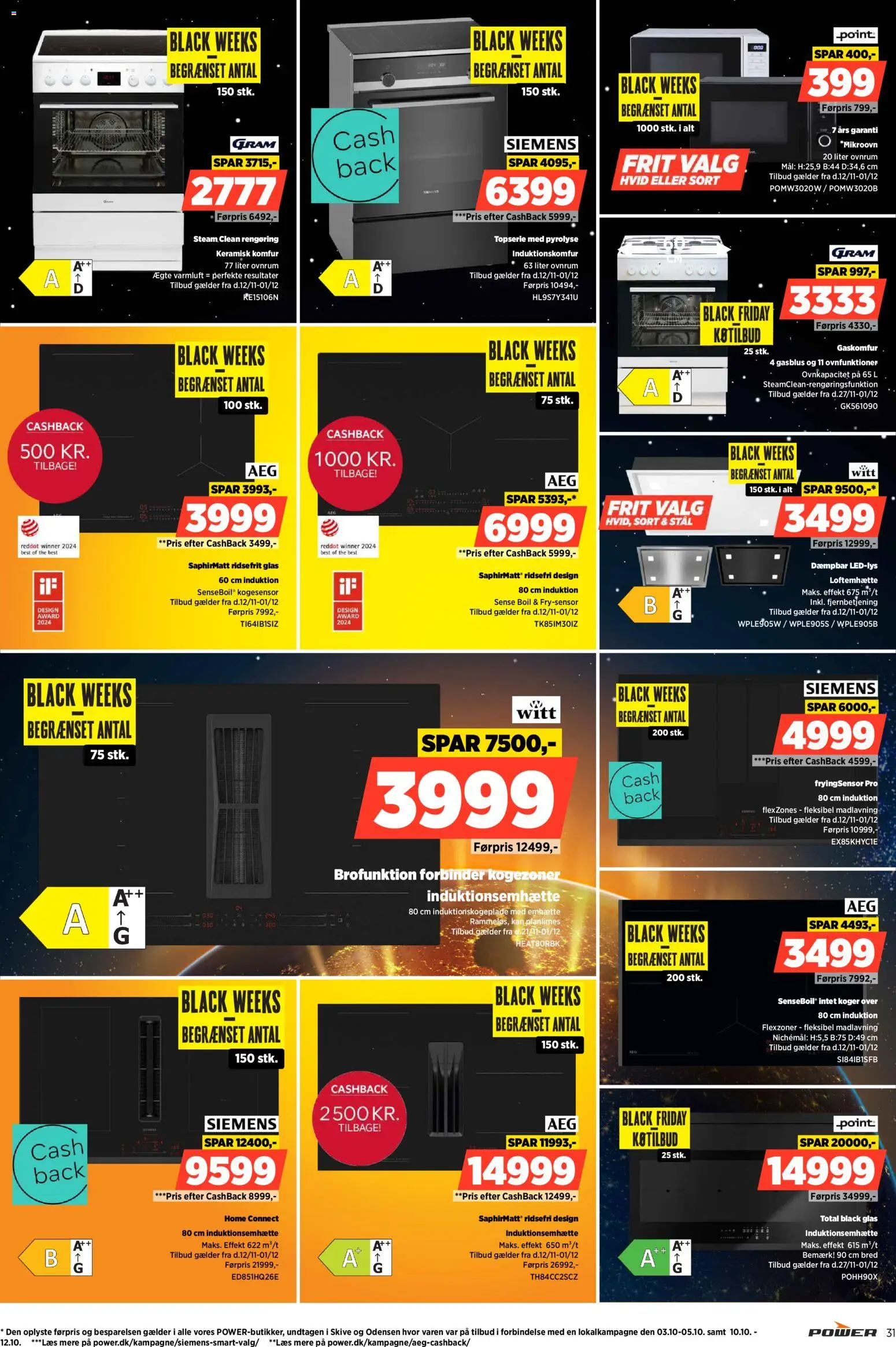 Power tilbudsavis – gyldig fra 28.11.2025 | Side: 31 | Produkter: Komfur