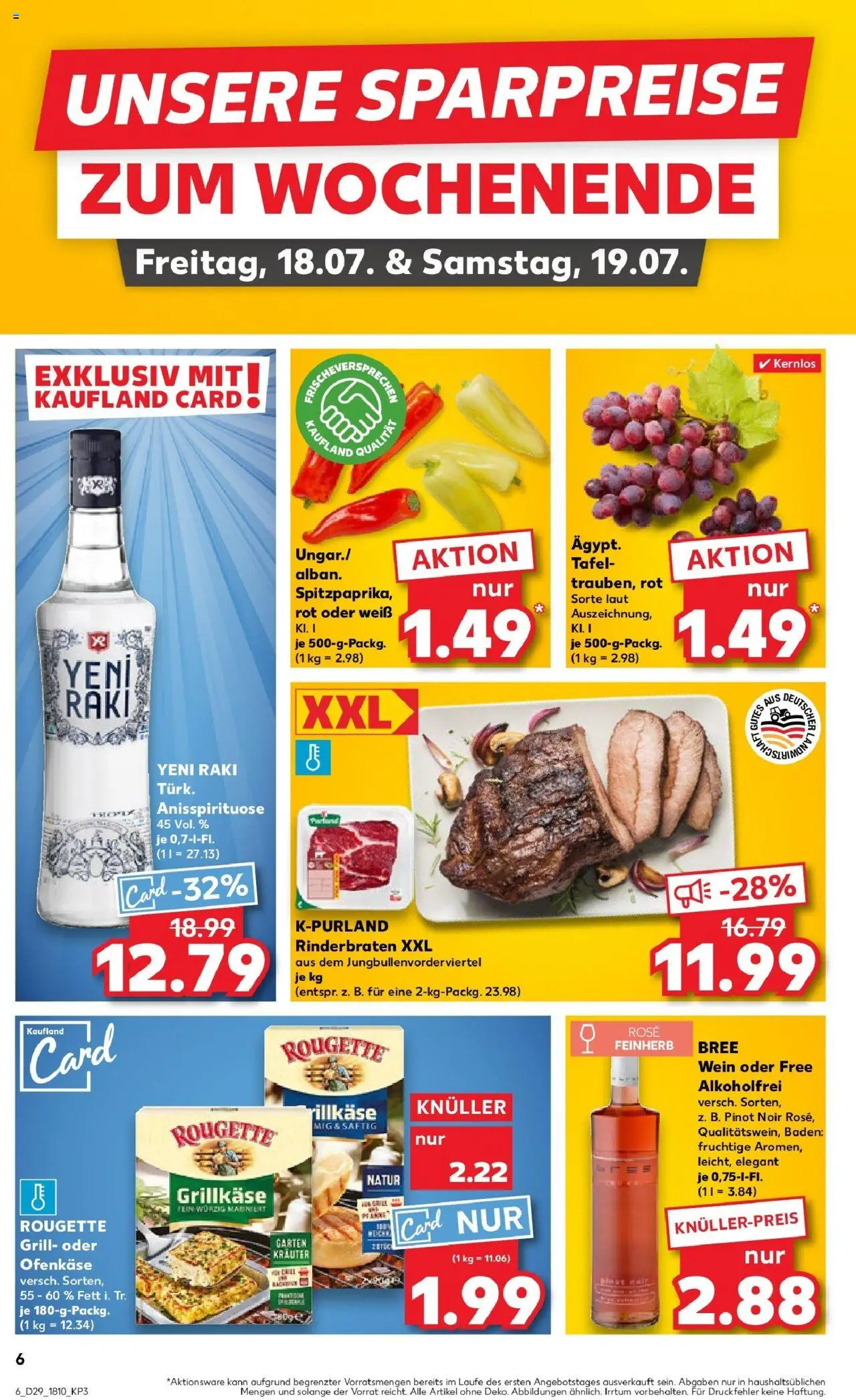 Kaufland prospekt Neumarkt In Der Oberpfalz	 - gültig ab dem 16.07.2025 | Seite: 6 | Produkte: Rinderbraten, Grill, Bree, Wein