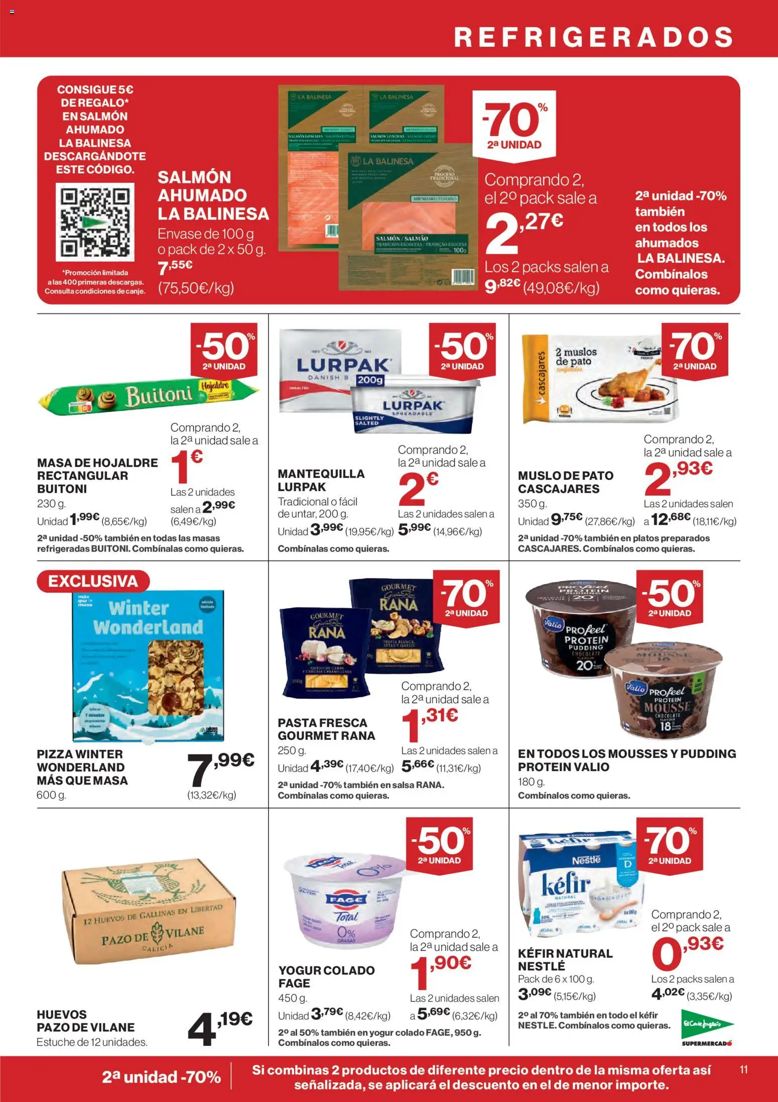 El Corte Inglés ofertas │ válido desde el 26.02.2026 | Página: 11 | Productos: Mousse, Chocolate, Pasta, Συσκευή ροής