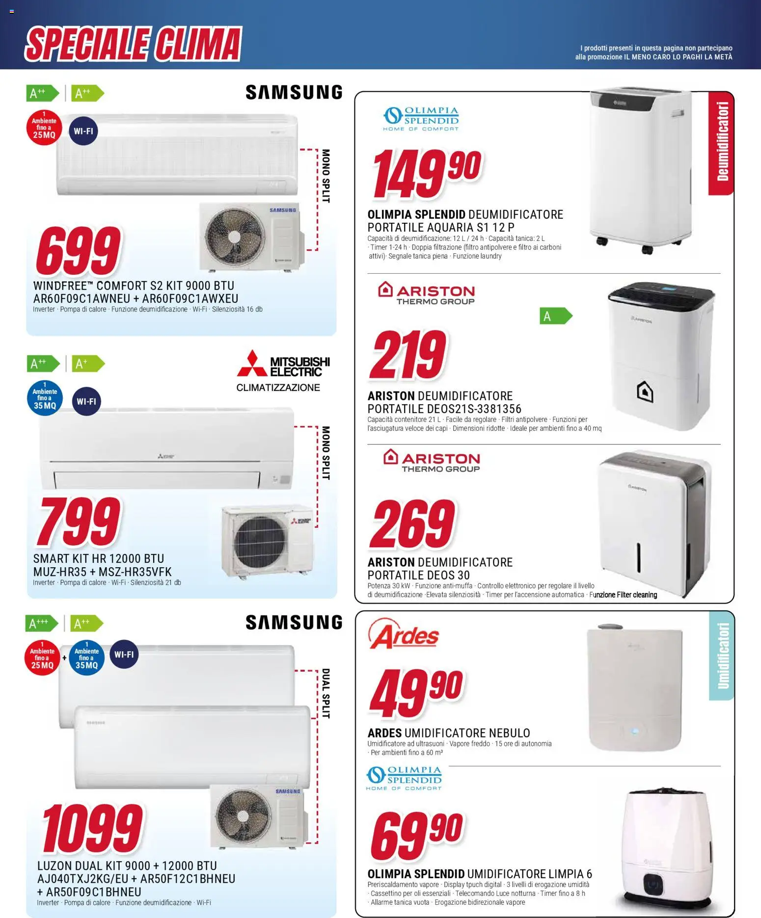 Volantino Trony del 04.12.2025 | Pagina: 13 | Prodotti: Deumidificatore, Tanica, Contenitore, Samsung