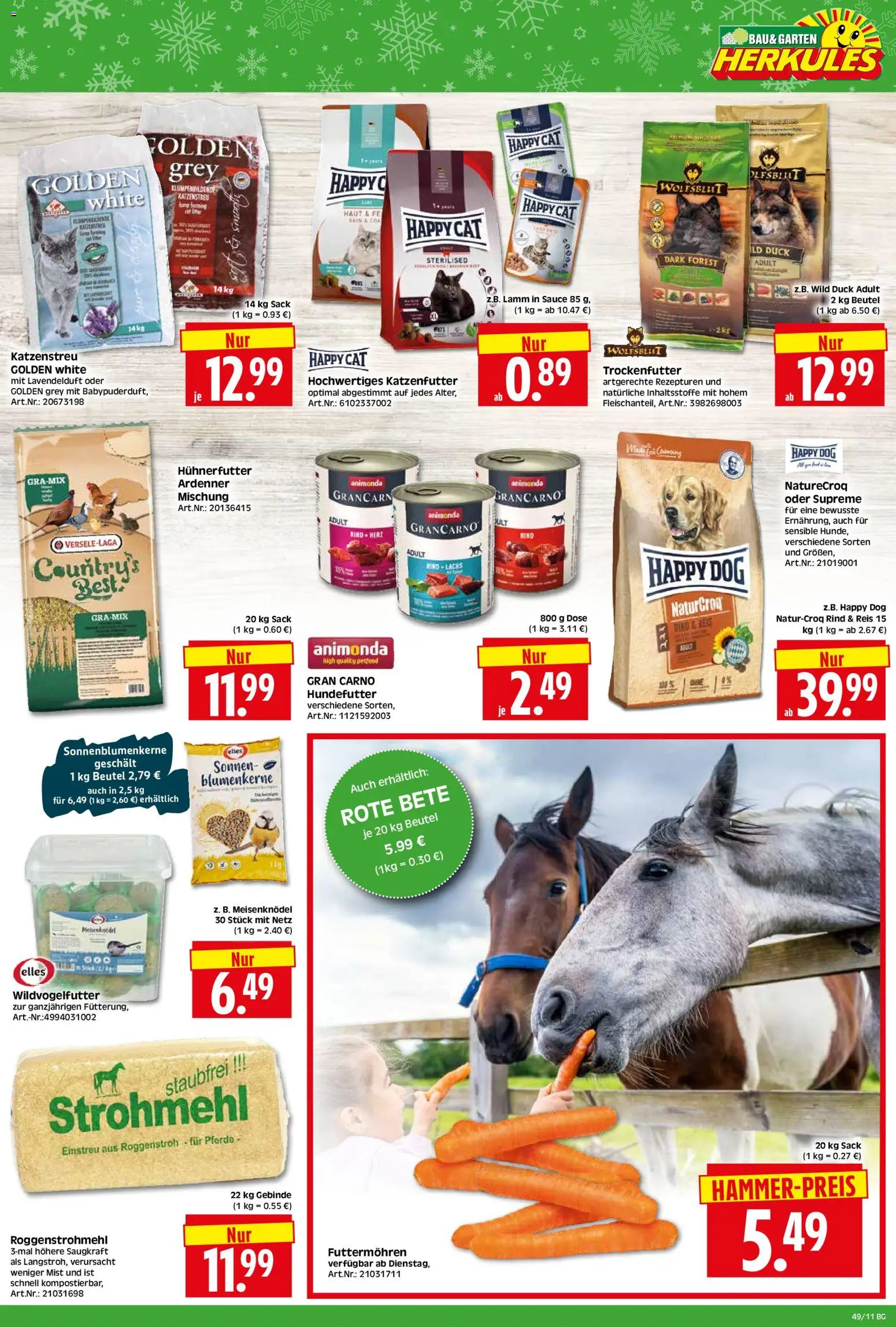 HERKULES Bau & Garten – gültig ab 01.12.2025 | Seite: 11 | Produkte: Katzenfutter, Reis