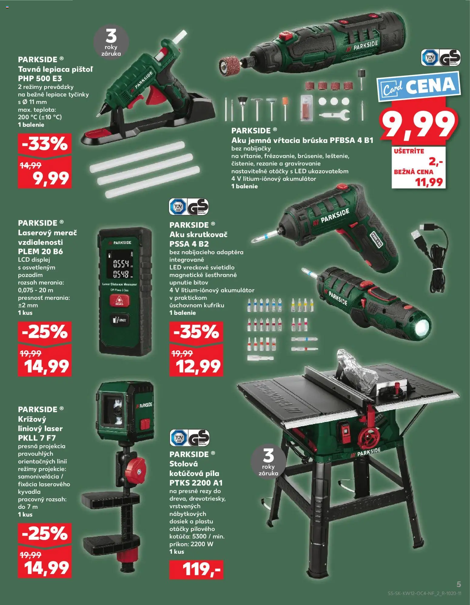 Kaufland SK akciós ujság - amely érvényes a következő dátumtól: 19.03.2026 | Oldal: 5 | Termékek: Parkside