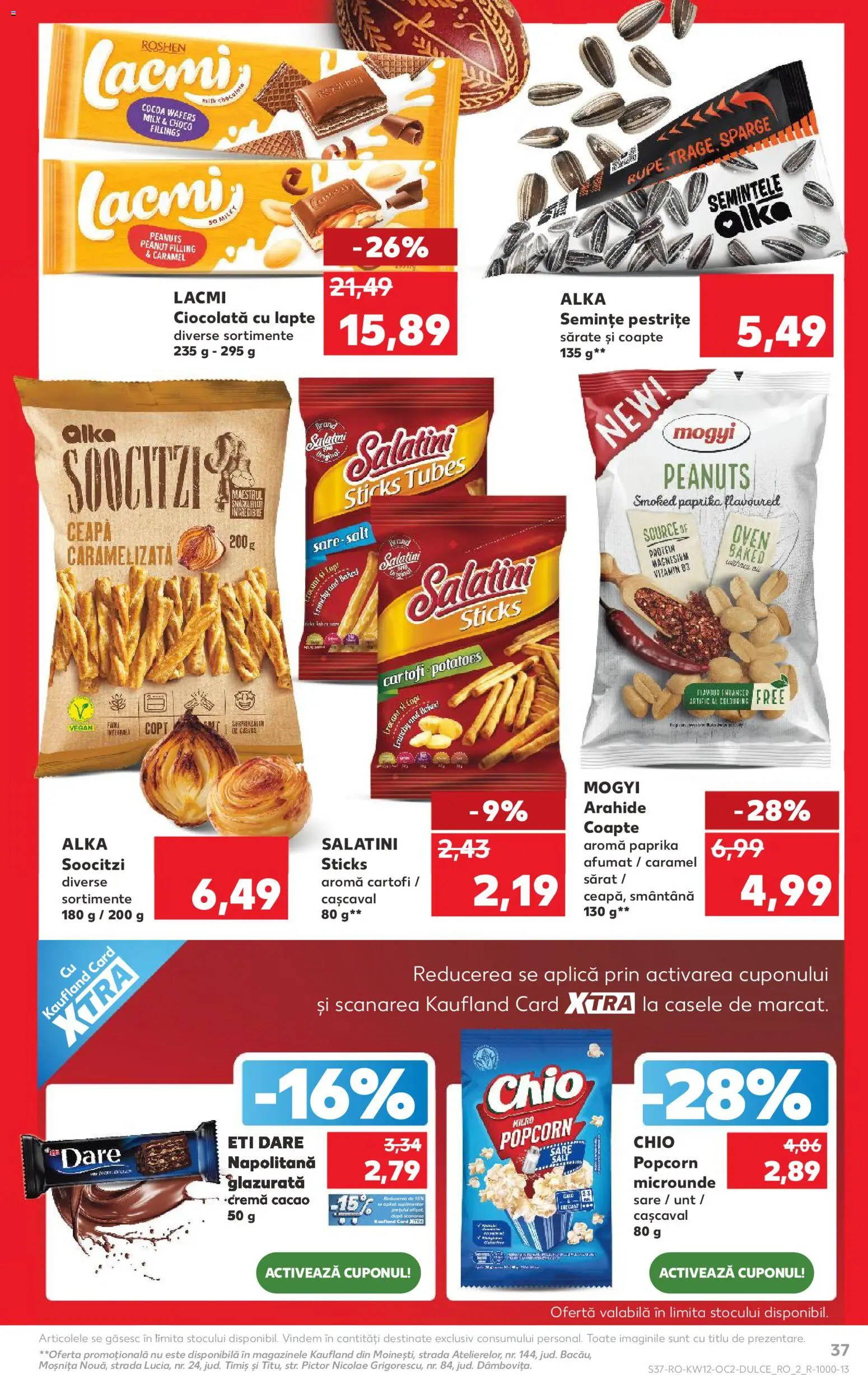 Noul catalog Kaufland – valabil de la 18.03.2026 | Pagină: 37 | Produse: Arahide, Semințe, Cremă, Cartofi