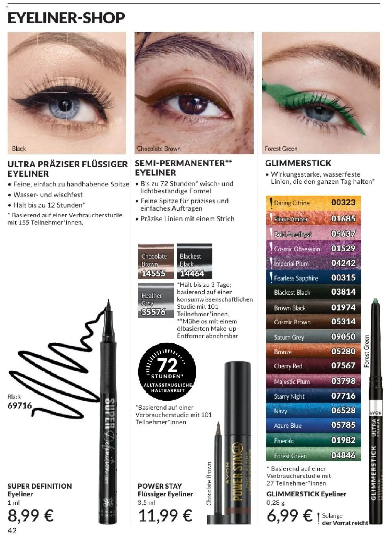 AVON Katalog August 2025 - gültig ab dem 01.08.2025 | Seite: 44 | Produkte: Eyeliner, Wasser