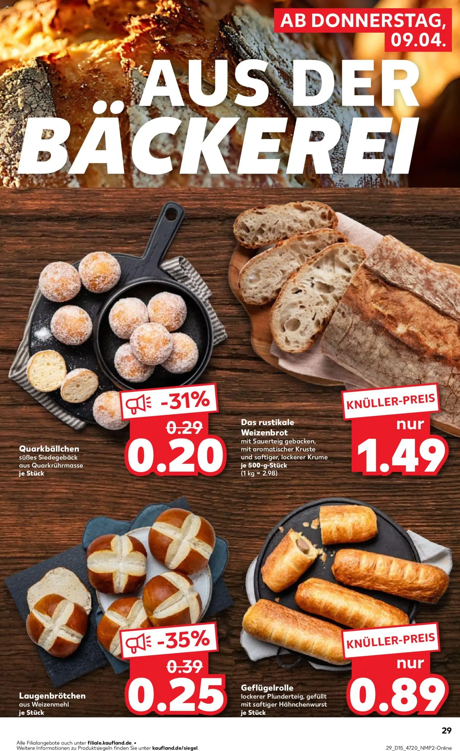 Kaufland Prospekt Hannover	 – gültig ab 09.04.2026 | Seite: 29 | Produkte: Bäckerei, Weizenmehl