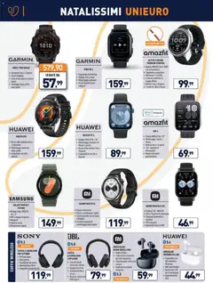 Anteprima del volantino Volantino Unieuro	 valido a partire dal 15.12.2025 | Pagina: 10 | Prodotti: Auricolari, Huawei, Samsung Galaxy, Cuffie
