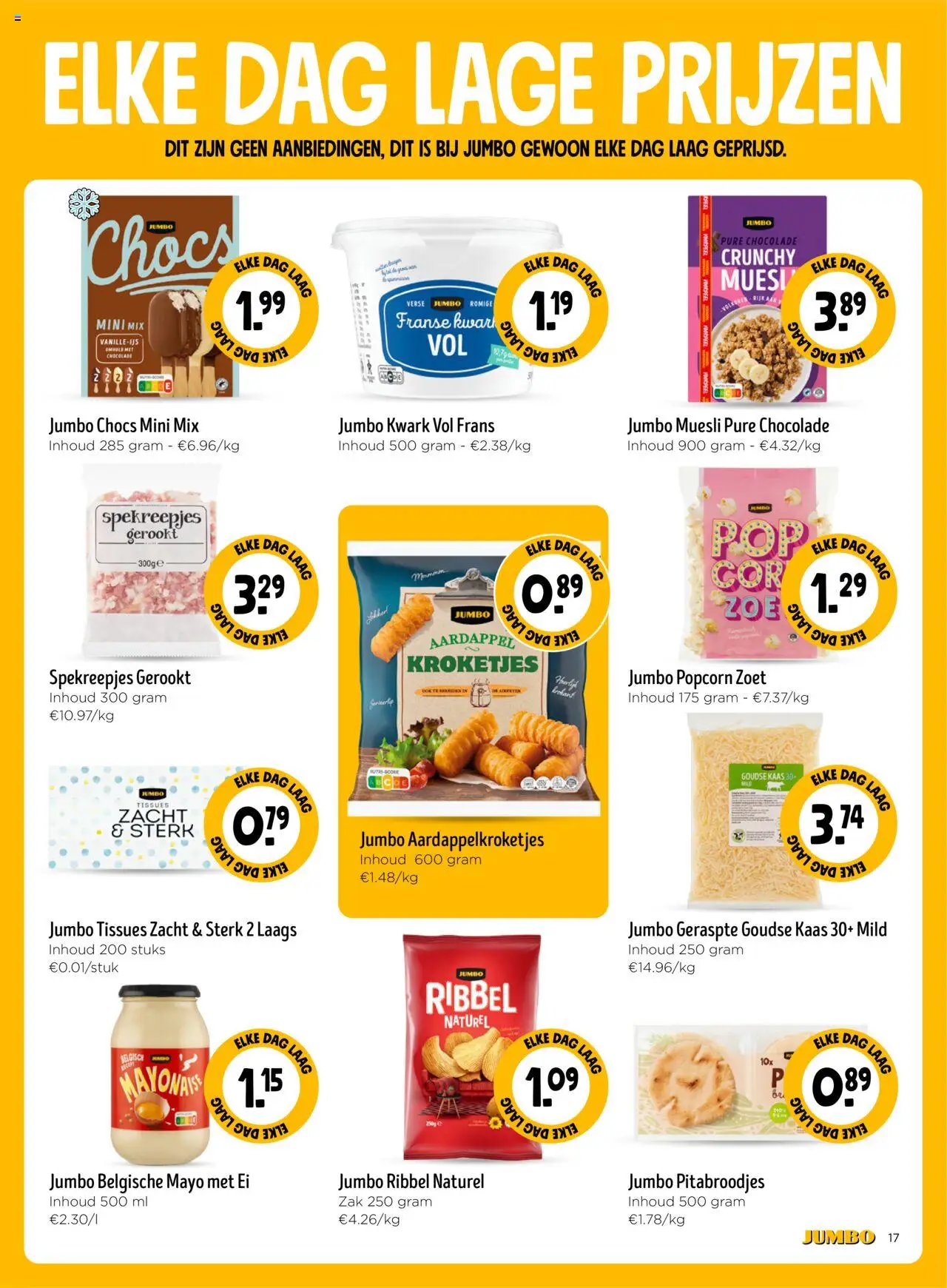  | Pagina: 17 | Producten: Muesli, Tissues, Keksajt, Kaas