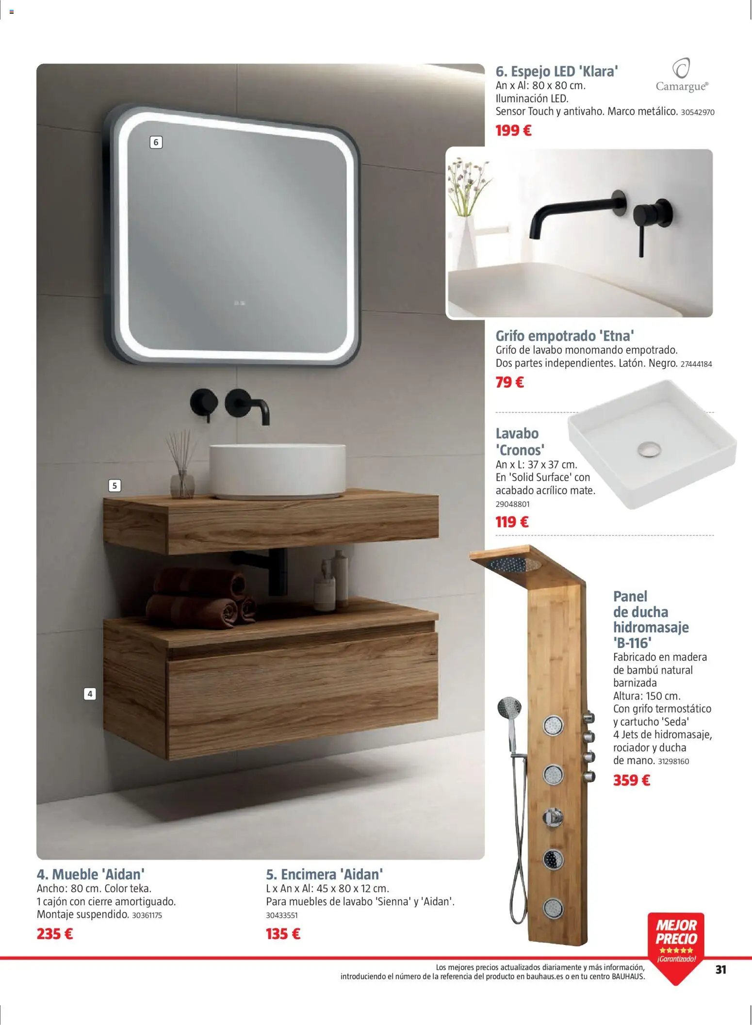 Bauhaus folleto Renueva │ válido desde el 02.03.2026 | Página: 31 | Productos: Muebles, Galette de chaise, Ducha, Espejo