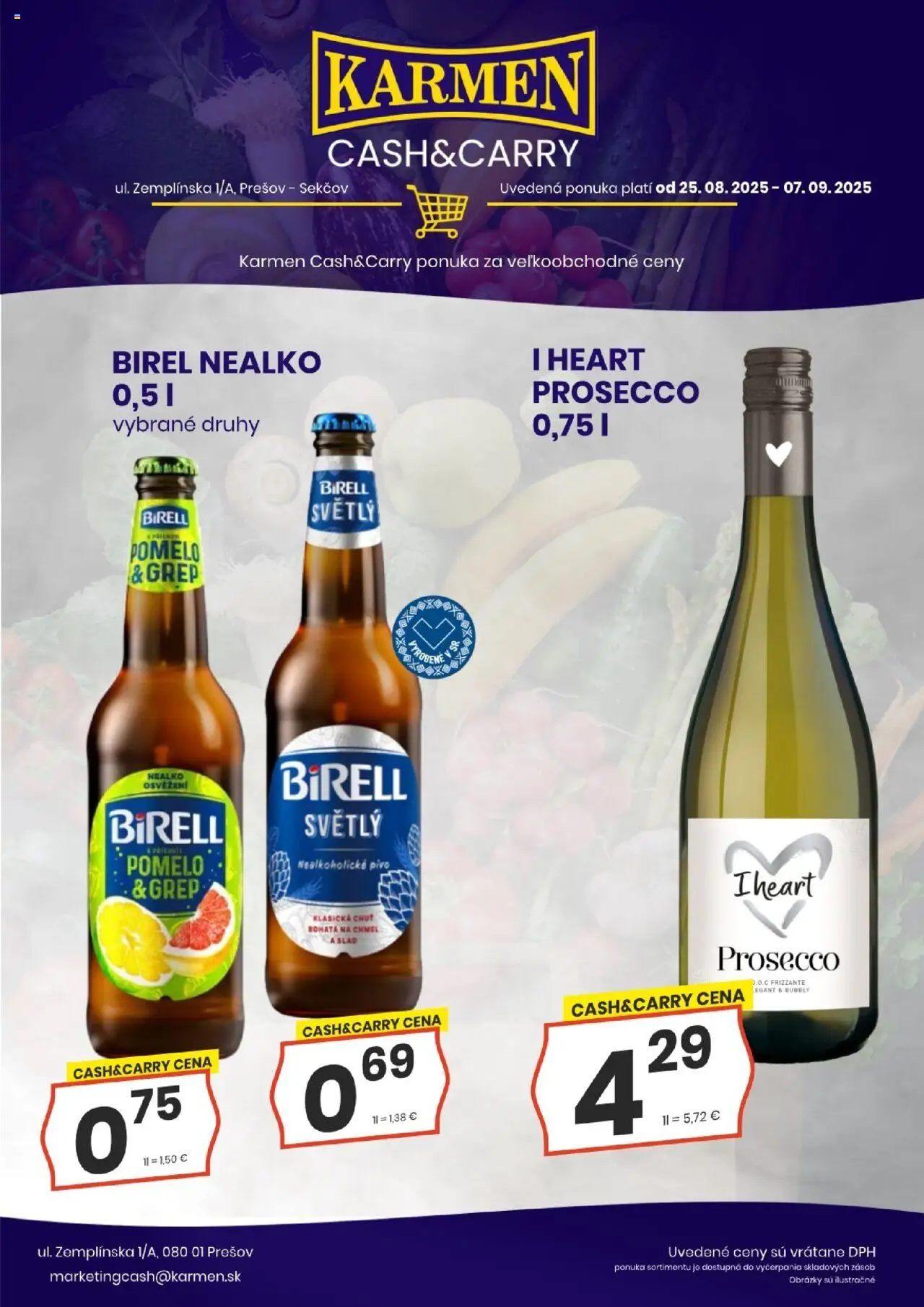 KARMEN CBA leták │ platný od 25.08.2025 | Strana: 4 | Produkty: Pivo, Nealkoholické pivo, Pomelo, Grep