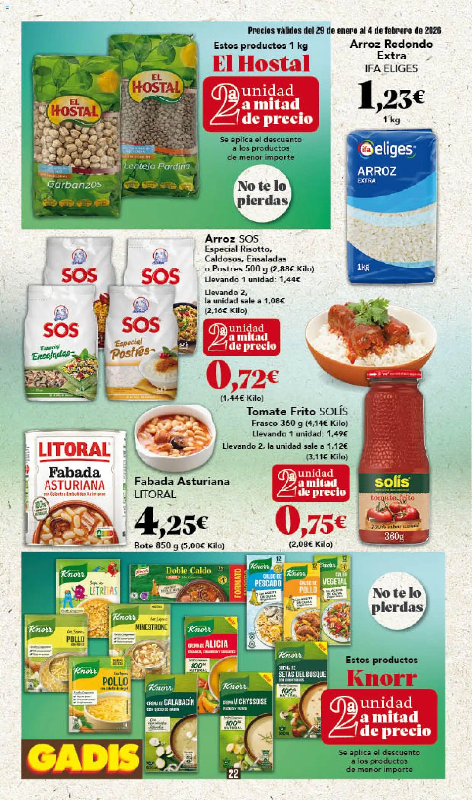 Gadis - folleto │ válido desde el 29.01.2026 | Página: 22 | Productos: Arroz, Pescado, Crema, Té