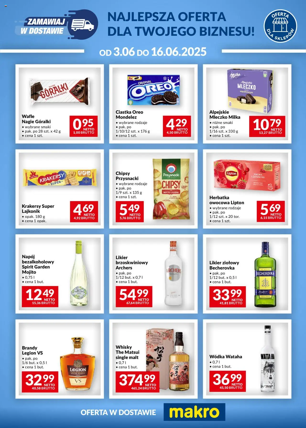 Makro Gazetka - Zamawiaj w dostawach od 03.06.2025 | Strona: 3 | Produkty: Krakersy, Vodka, Wódka, Whisky