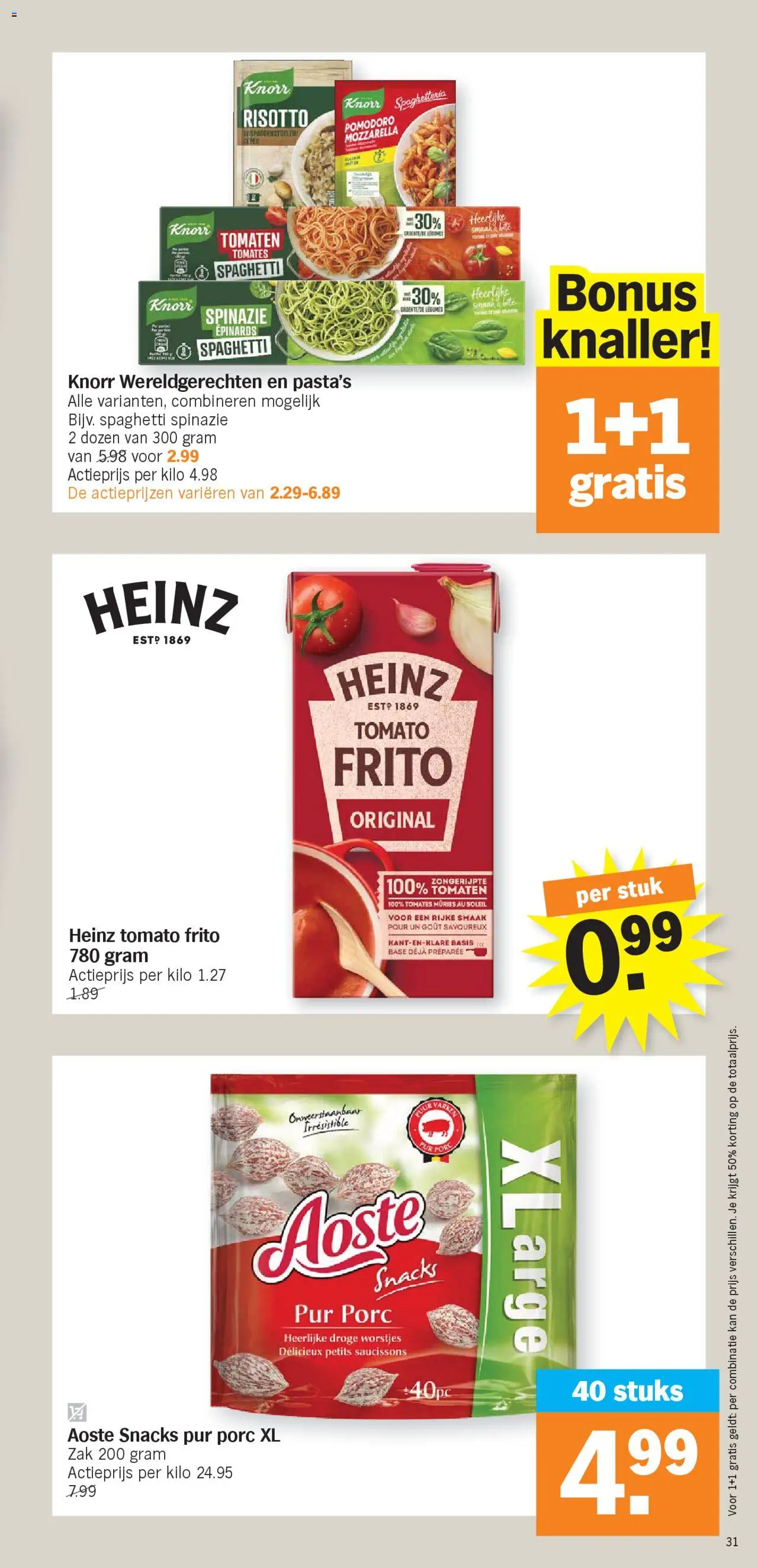 {H1} | Pagina: 31 | Producten: Zak, Mozzarella, Snacks, Kan