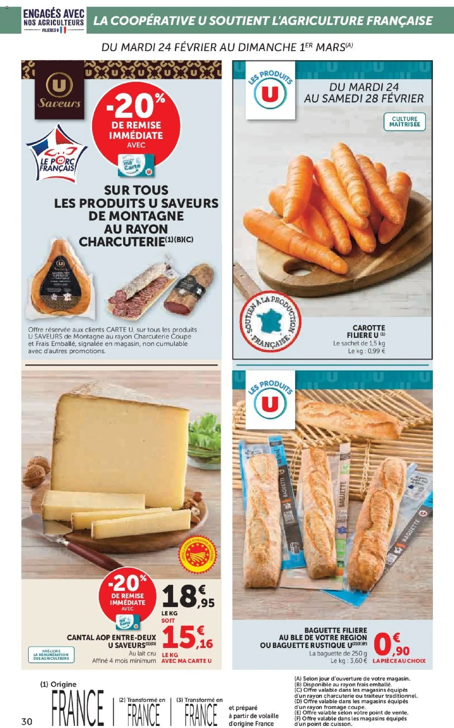 {H1} | Page: 30 | Produits: Volaille, Fromage, Porc, Carotte