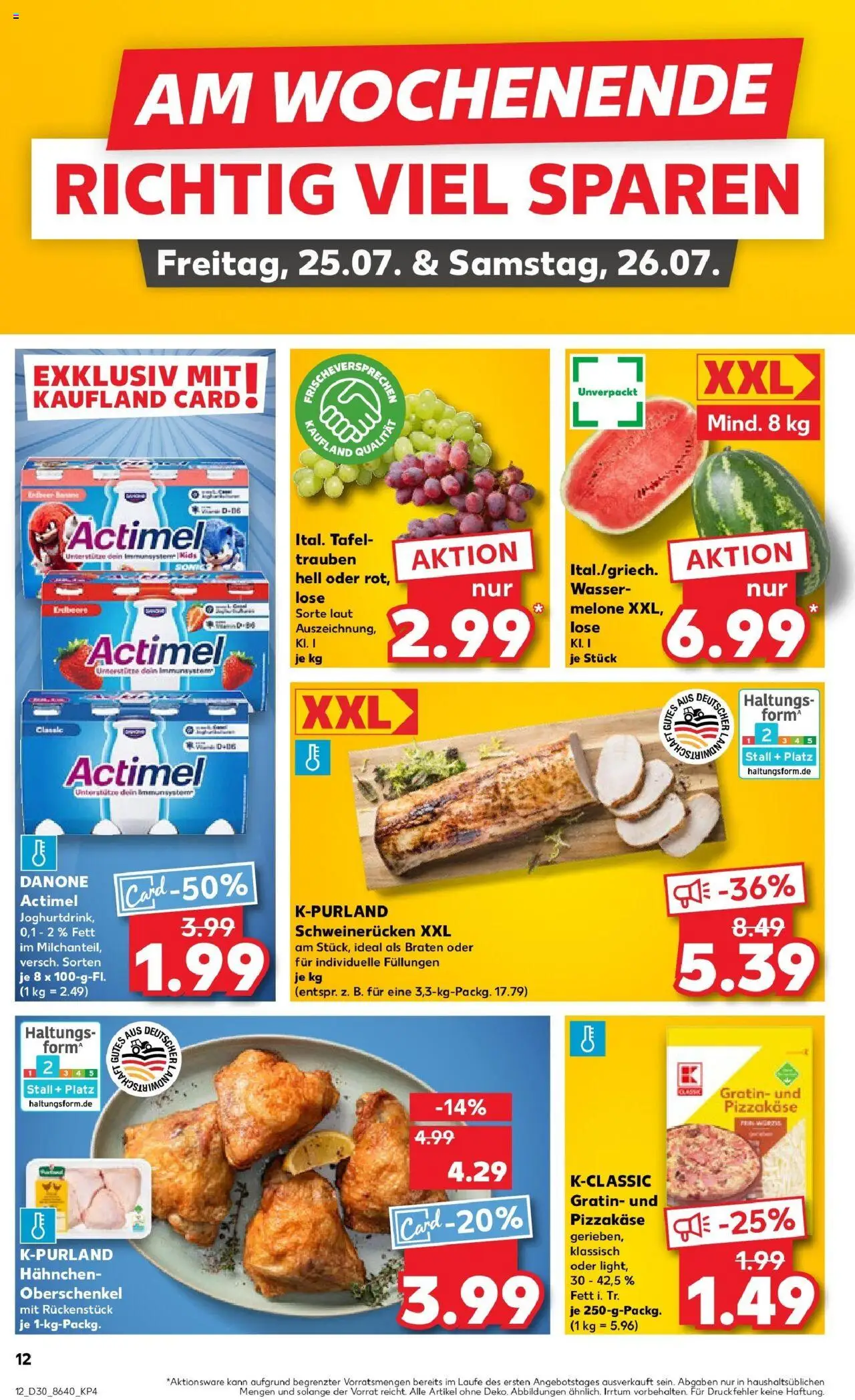 Kaufland prospekt Hattingen	 - gültig ab dem 27.07.2025 | Seite: 27 | Produkte: Actimel, Trauben, Wasser, Wassermelone