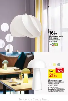 Vista previa Leroy Merlin catálogo Decoración válido desde el 12.03.2026 | Página: 36 | Productos: Lámpara de techo, Mesa, Lámpara