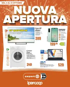 Anteprima del volantino Ipercoop Expert - Nuova Apertura Novate Milanese catalogo valido a partire dal 02.10.2025