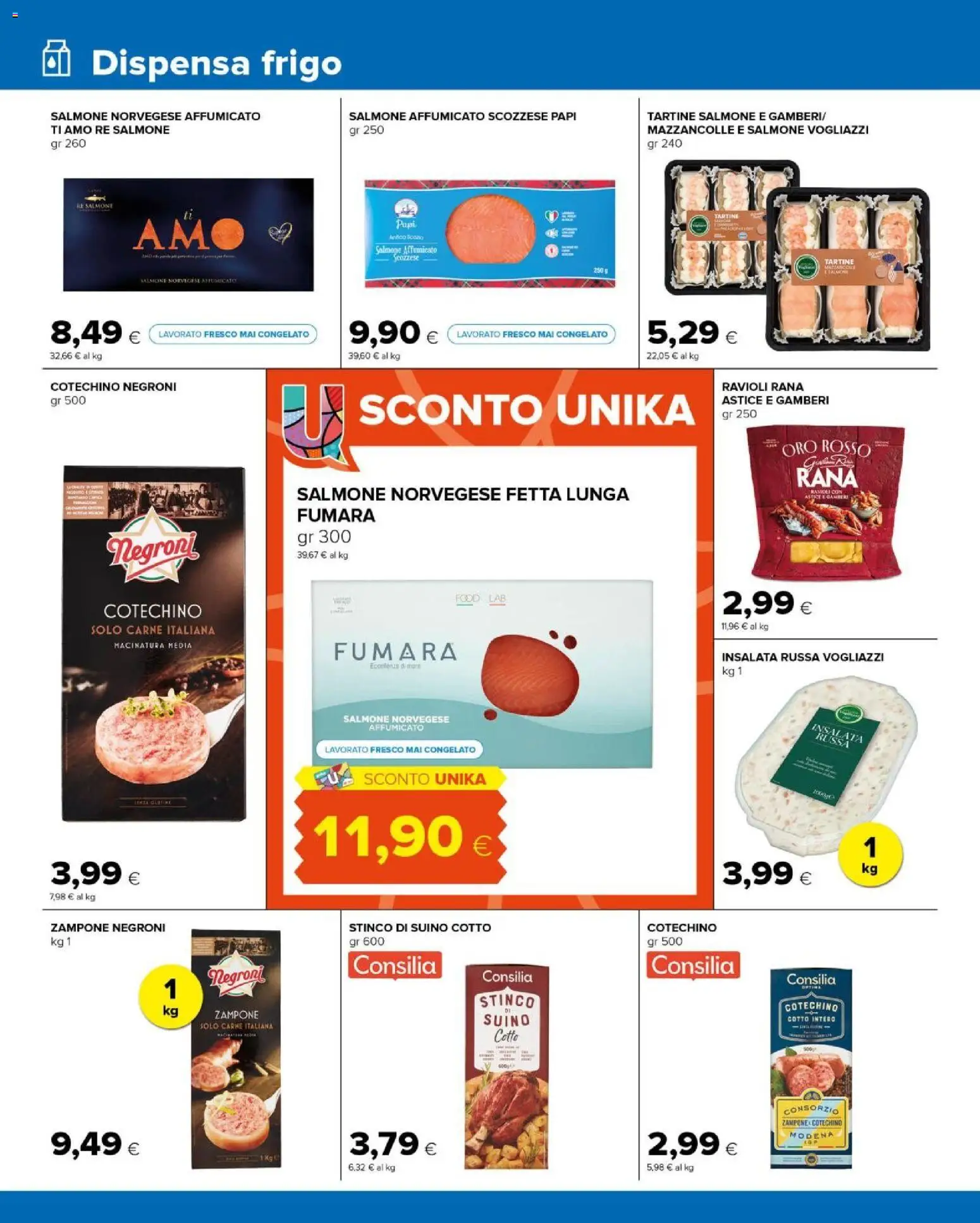 Volantino Tigre del 15.12.2025 | Pagina: 10 | Prodotti: Salmone affumicato, Gamberi, Suino, Ravioli