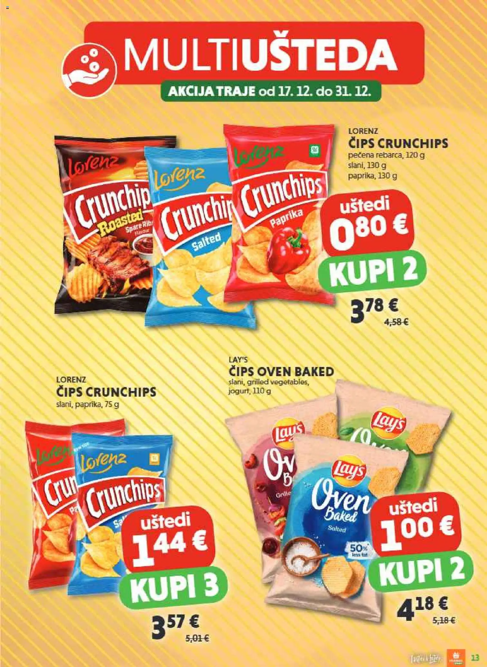 Studenac katalog | vrijedi od 17.12.2025 | Stranica: 13 | Proizvodi: Paprika, Čips