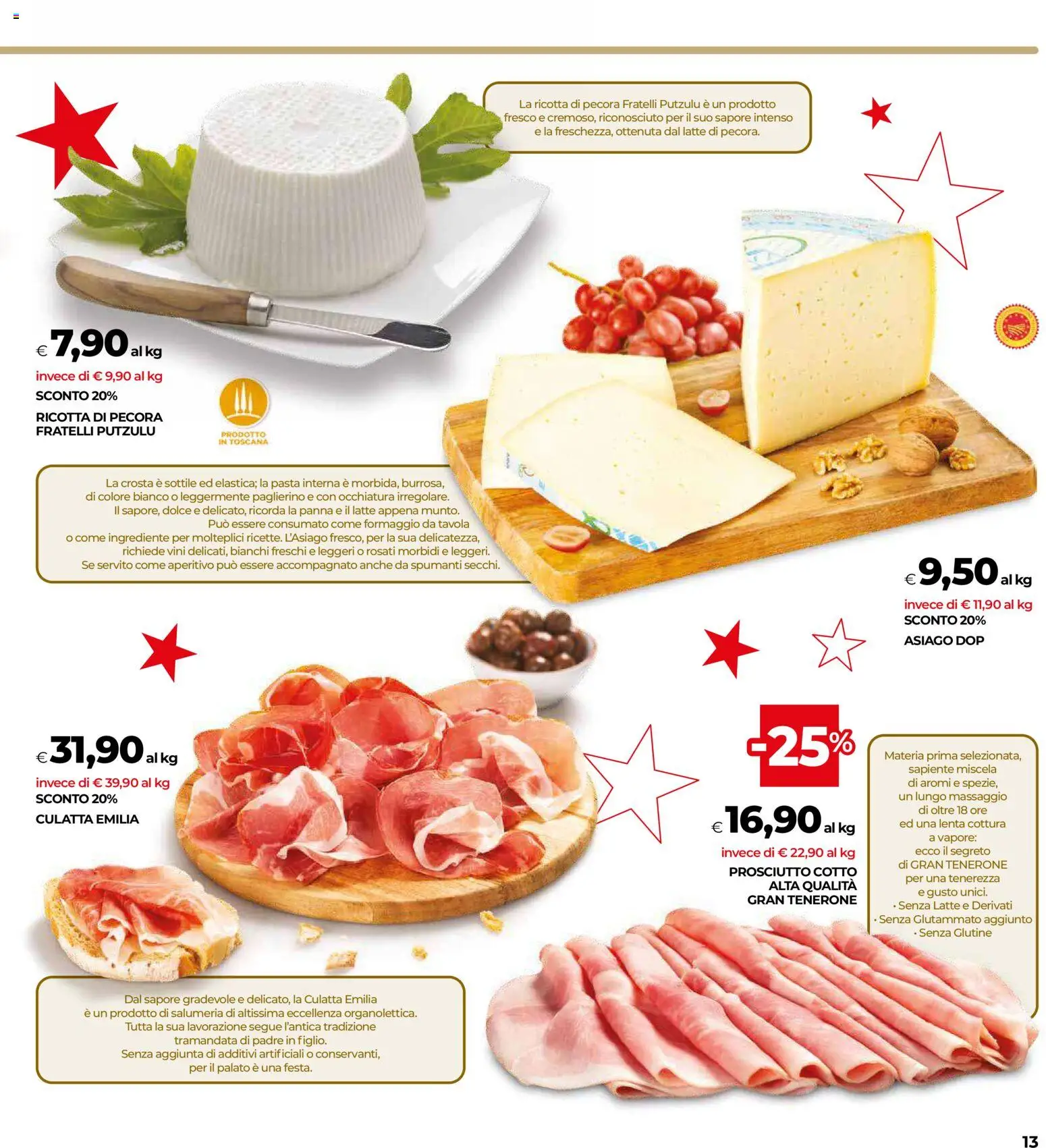 Volantino COOP del 16.12.2025 | Pagina: 13 | Prodotti: Prosciutto Cotto, Formaggio, Ricotta, Aperitivo