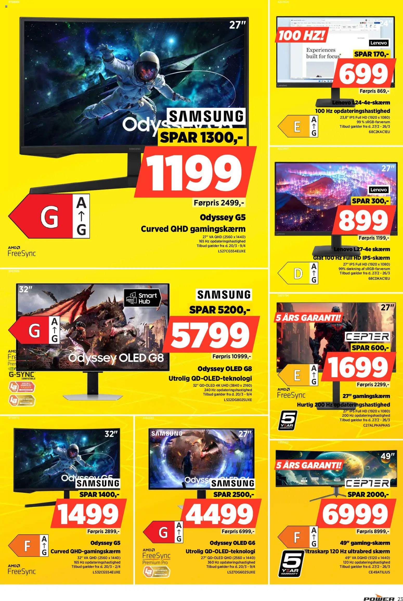 Power tilbudsavis – gyldig fra 20.03.2026 | Side: 23 | Produkter: Skærm