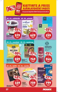 FÁNK MOGYORÓS TÖLTELÉKKEL - amely érvényes a következő dátumtól: 19.03.2026 | Oldal: 31 | Termékek: Fánk, Meggy, Protein, Zöldbab