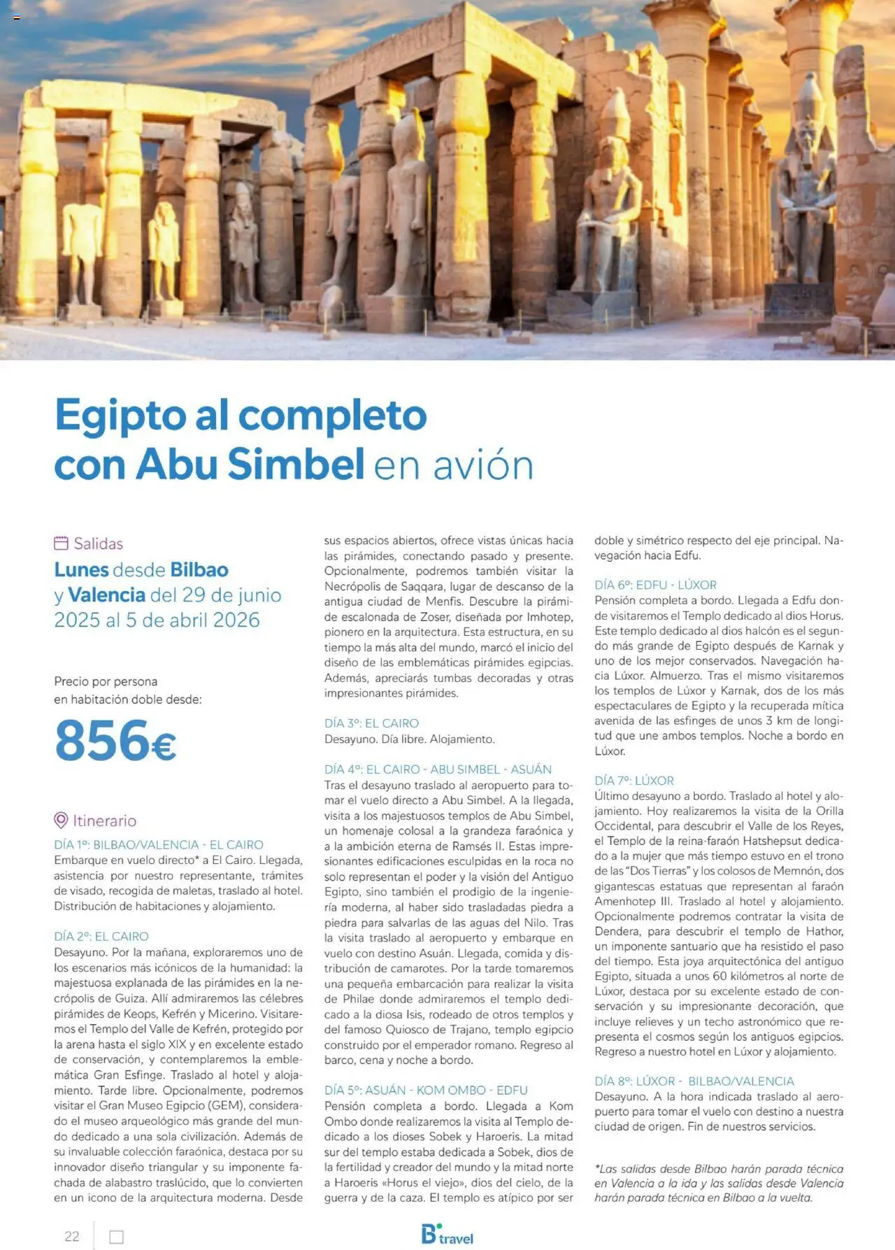 B the travel brand Egipto │ válido desde el 01.07.2025 | Página: 22