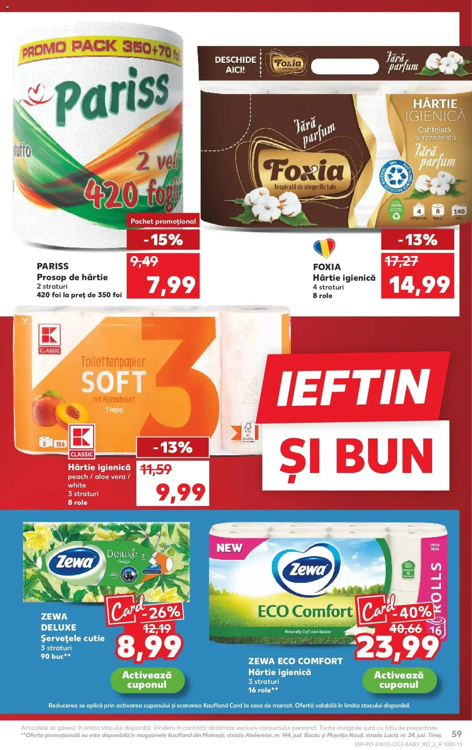 Noul catalog Kaufland – valabil de la 14.01.2026 | Pagină: 59 | Produse: Aloe vera, Role, Cutie, Parfum