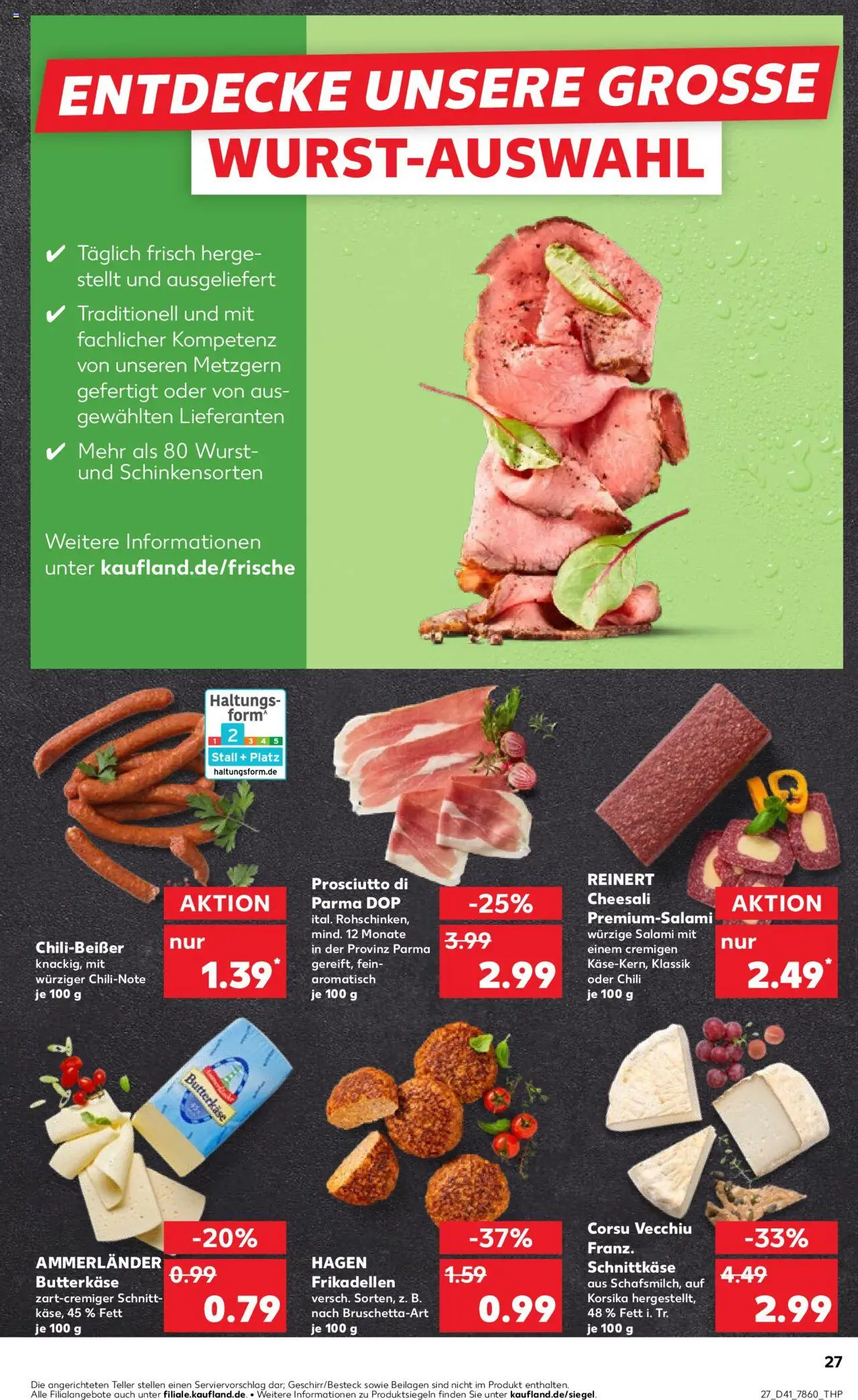 Kaufland Prospekt 	 – gültig ab 09.10.2025 | Seite: 27 | Produkte: Butter, Wurst, Chili, Salami