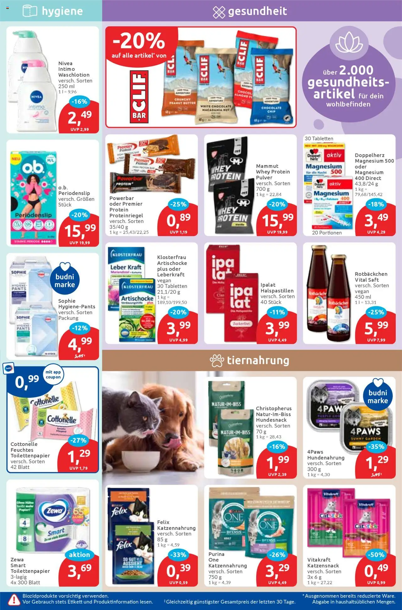 Budni Prospekt 	 – gültig ab 20.10.2025 | Seite: 5 | Produkte: Butter, Zewa, Saft, Toilettenpapier