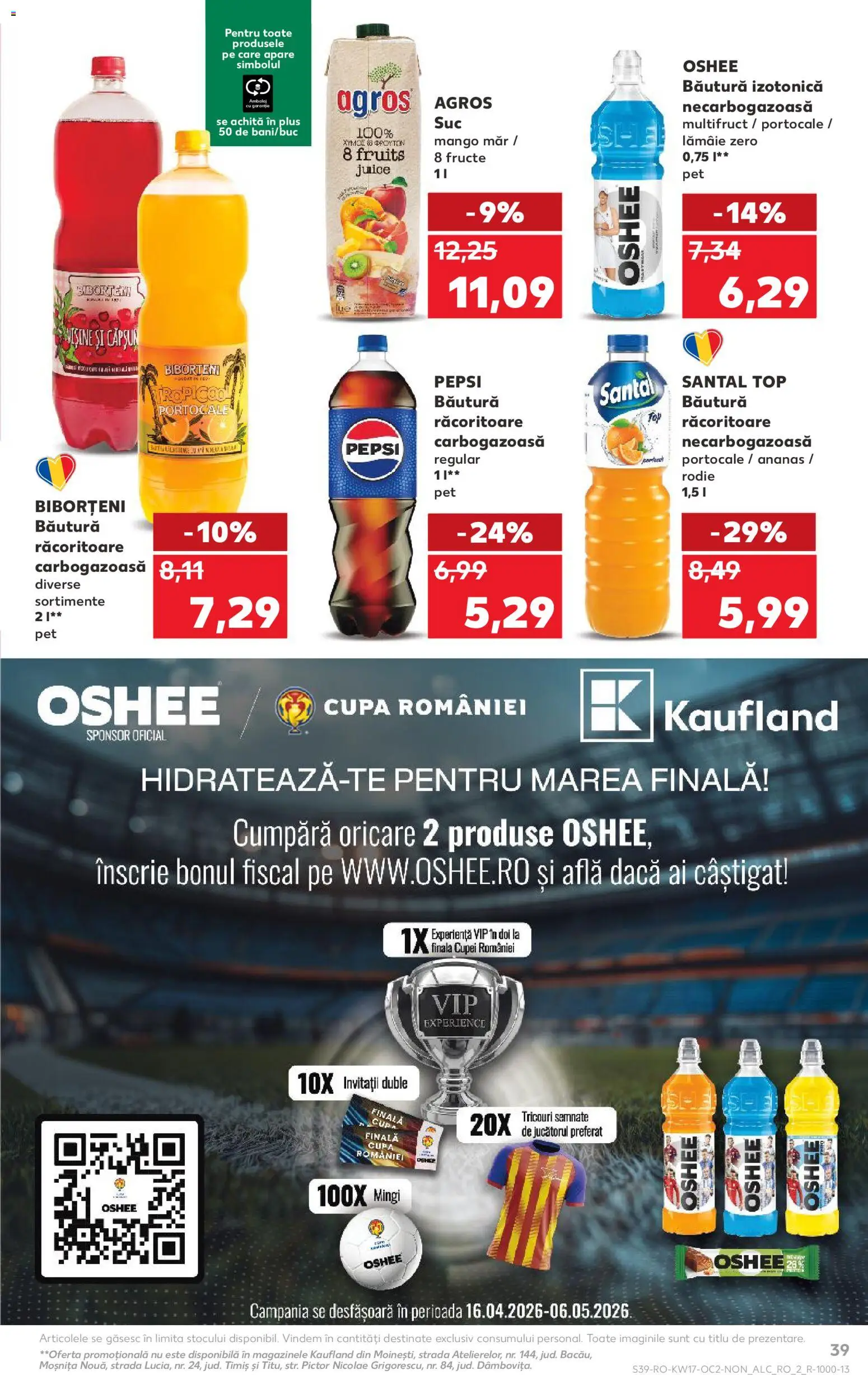 Noul catalog Kaufland – valabil de la 22.04.2026 | Pagină: 39 | Produse: Suc, Portocale, Fructe, Lămâie