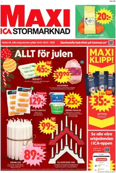 ICA Maxi - Malmö - Förhandsvisning av reklamblad från butik ICA Maxi aktuell från 24.11.2025