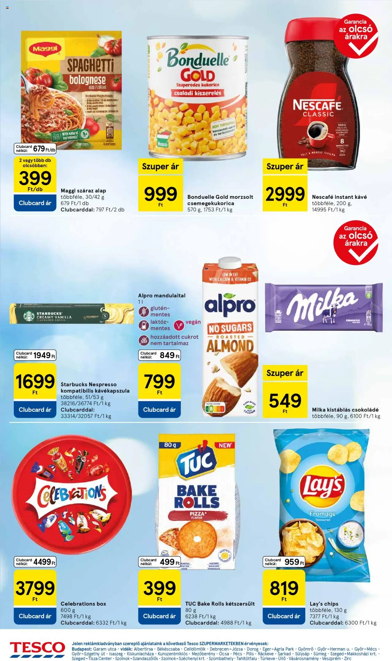 Tesco akciós ujság - amely érvényes a következő dátumtól: 11.09.2025 | Oldal: 6 | Termékek: Alpro, Maggi, Kávé, Kétszersült