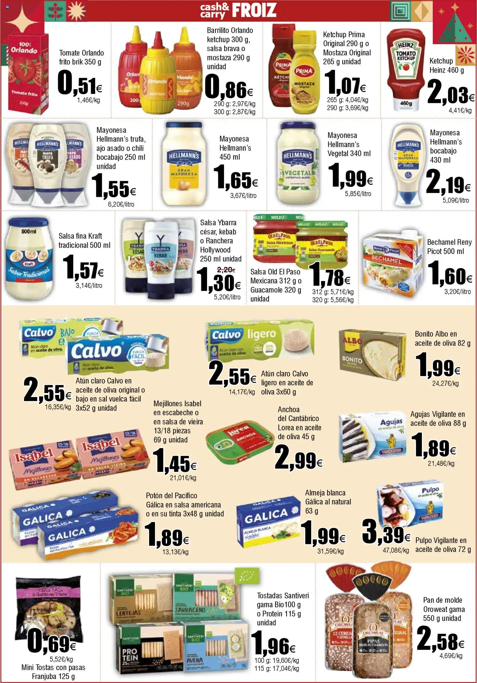 Froiz - Folleto Cash │ válido desde el 02.12.2025 | Página: 5 | Productos: Pan, Aceite de oliva, Οθόνη προβολής, Atún claro