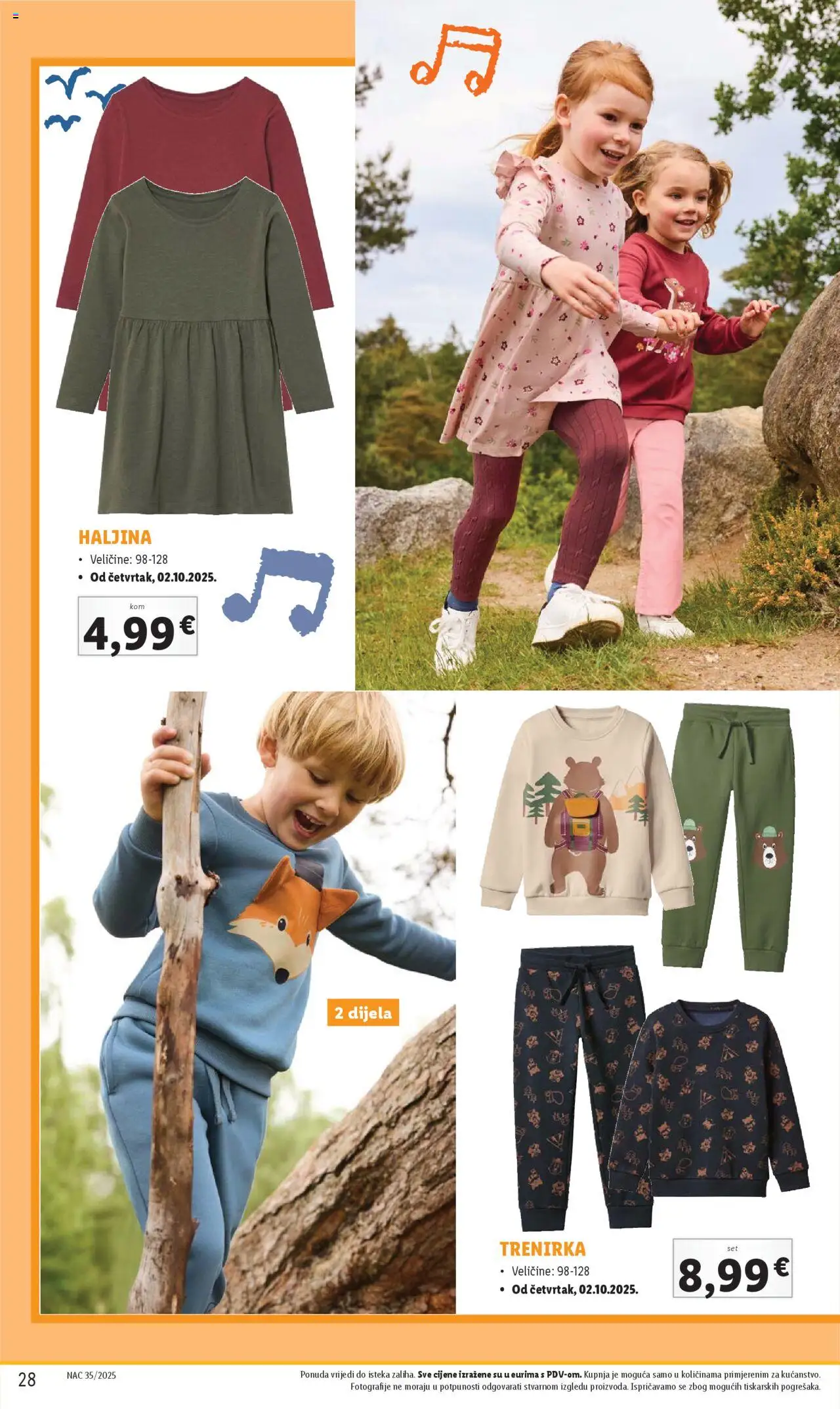 Lidl katalog | vrijedi od 01.08.2025 | Stranica: 28 | Proizvodi: Haljina, Trenirka