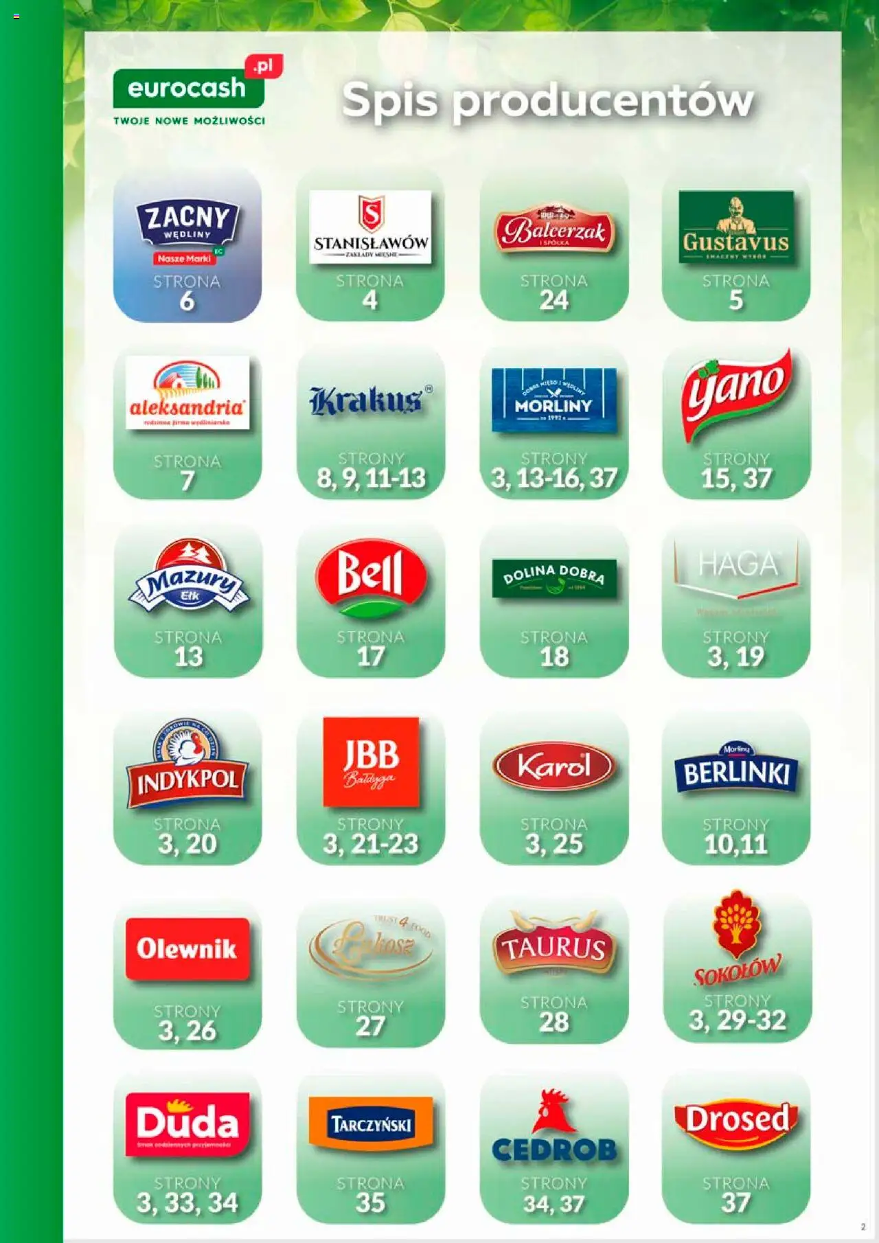 Eurocash Gazetka - Katalog Wędlin od 01.08.2025 | Strona: 2 | Produkty: Bell, Wędliny