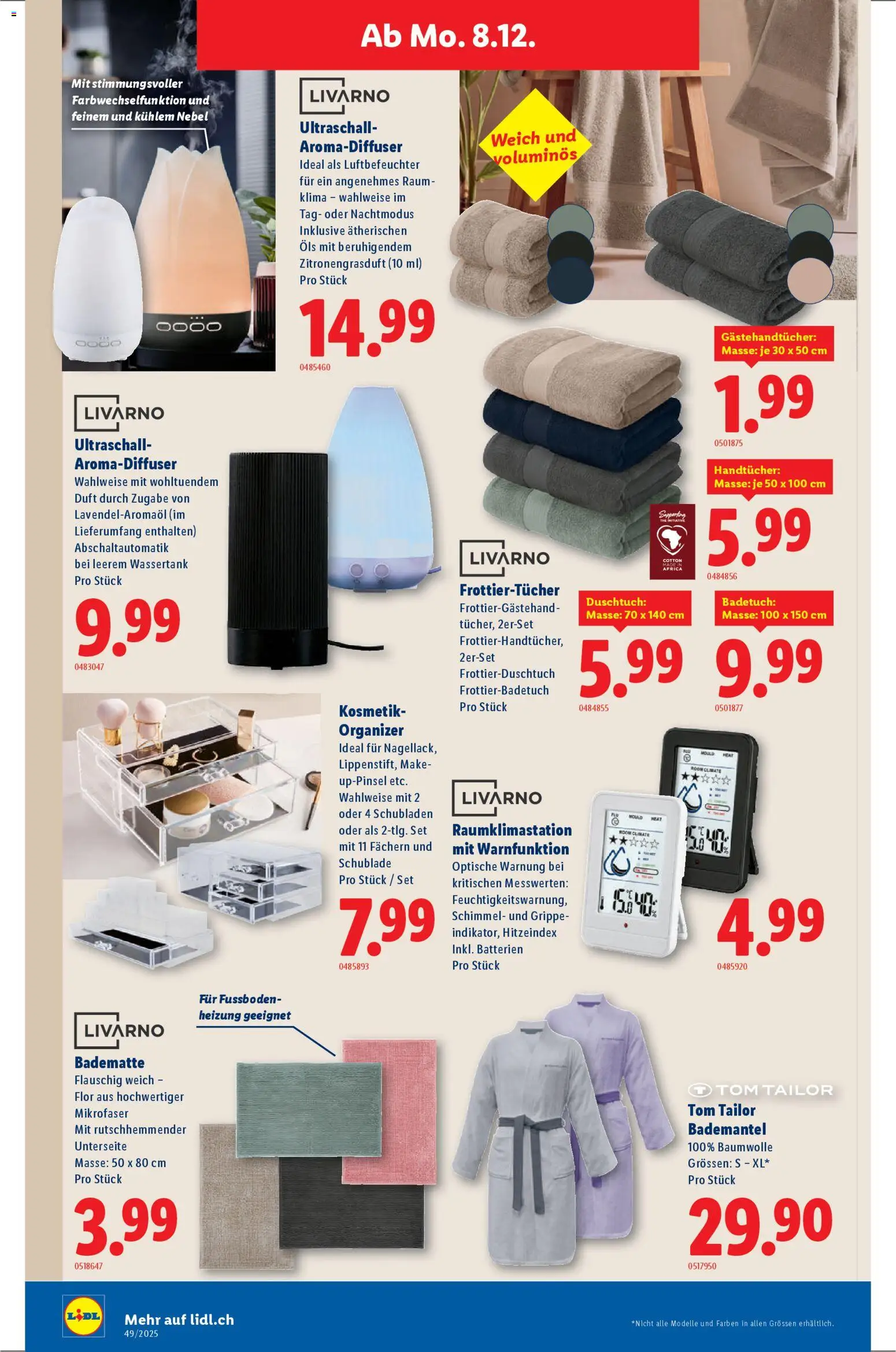 Lidl Aktionen – gültig ab 04.12.2025 | Seite: 30 | Produkte: Duft, Bademantel