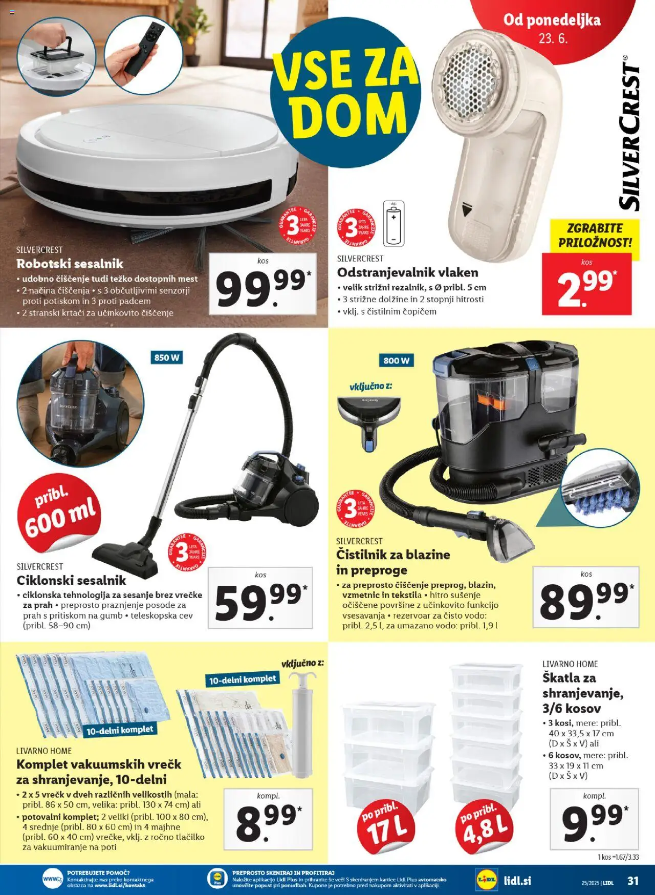 Lidl katalog │ velja od 19.06.2025 | Stran: 63 | Izdelki: Skatla, Kos, Sesalnik