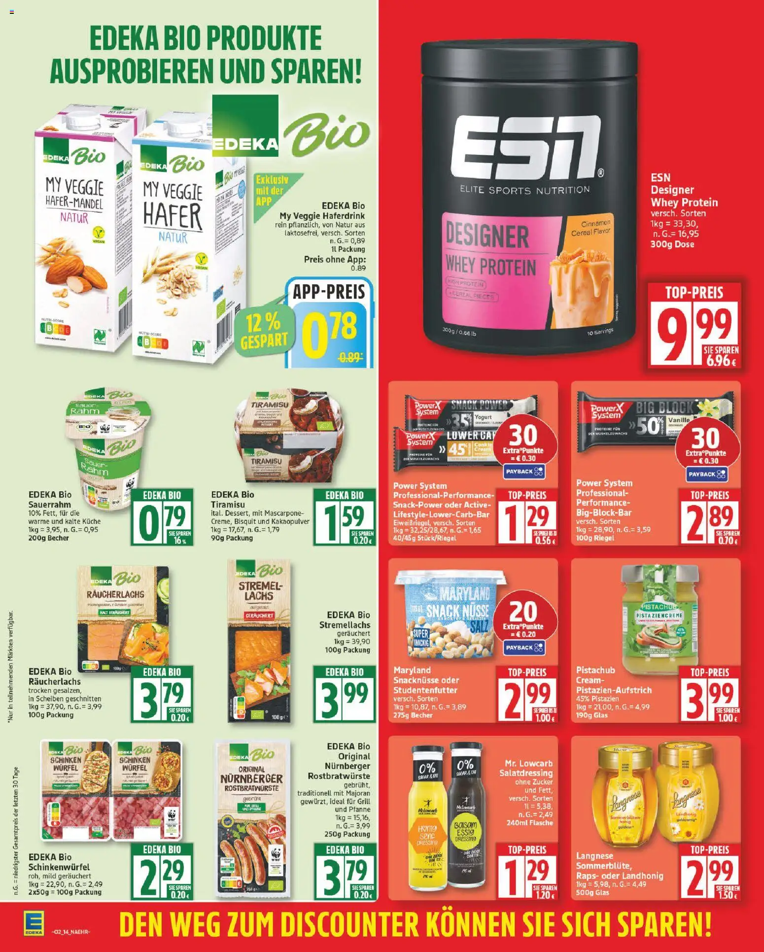 Edeka Prospekt 	 – gültig ab 05.01.2026 | Seite: 14 | Produkte: Pistazien, Lachs, Zucker, Nüsse