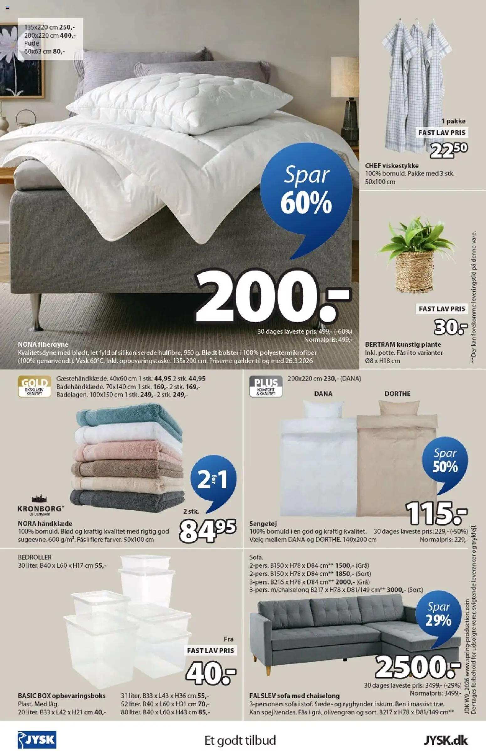 JYSK tilbudsavis – gyldig fra 27.02.2026 | Side: 24 | Produkter: Pude, Sofa, Håndklæde