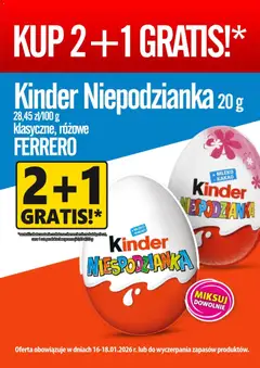 Pogląd oferty "Prim Market Promocja - Kinder Niespodzianka" - ważna od 16.01.2026
