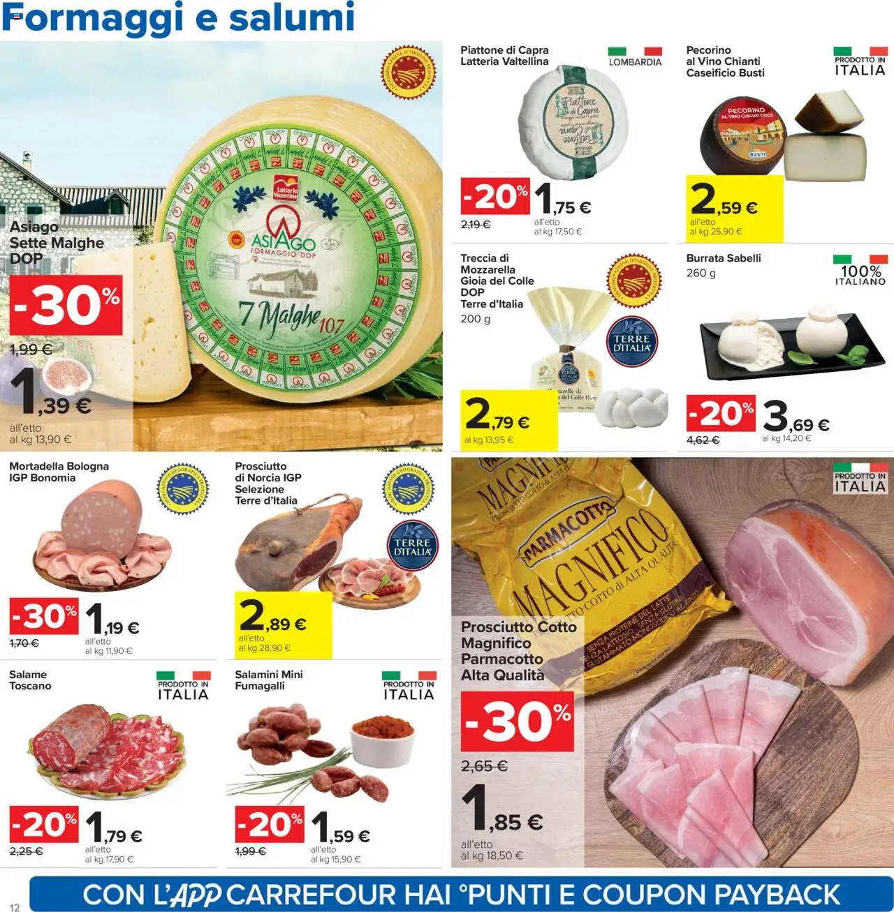 Volantino Carrefour del 05.09.2025 | Pagina: 12 | Prodotti: Mozzarella, Latte, Pecorino, Burrata