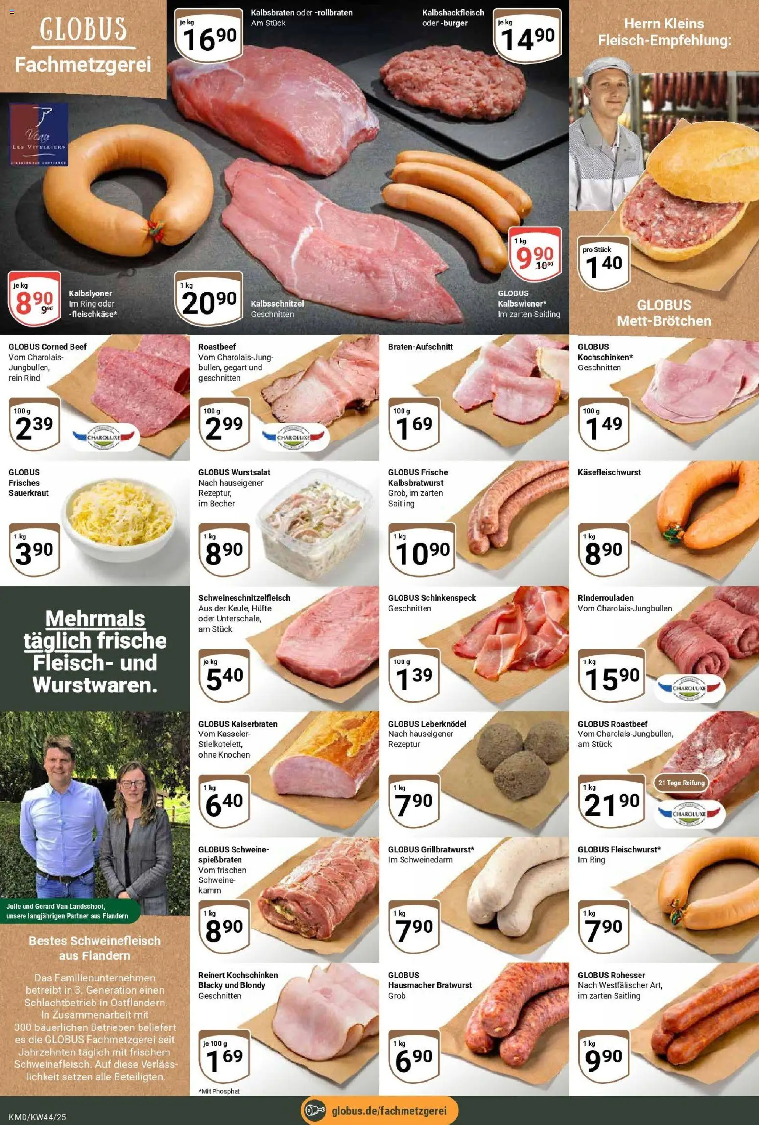 Globus prospekt Köln	 – gültig ab 26.10.2025 | Seite: 8 | Produkte: Rinderrouladen, Burger, Roastbeef, Schweinefleisch