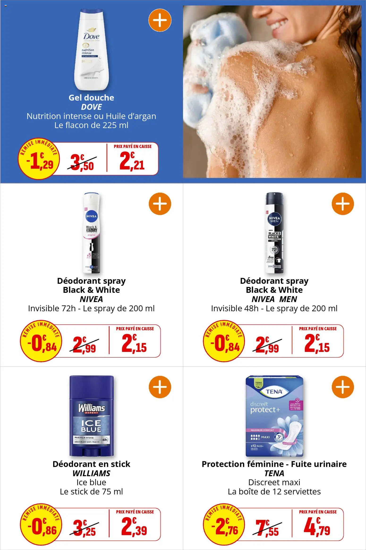 {H1} | Page: 23 | Produits: Gel douche, Douche, Huile, Crème