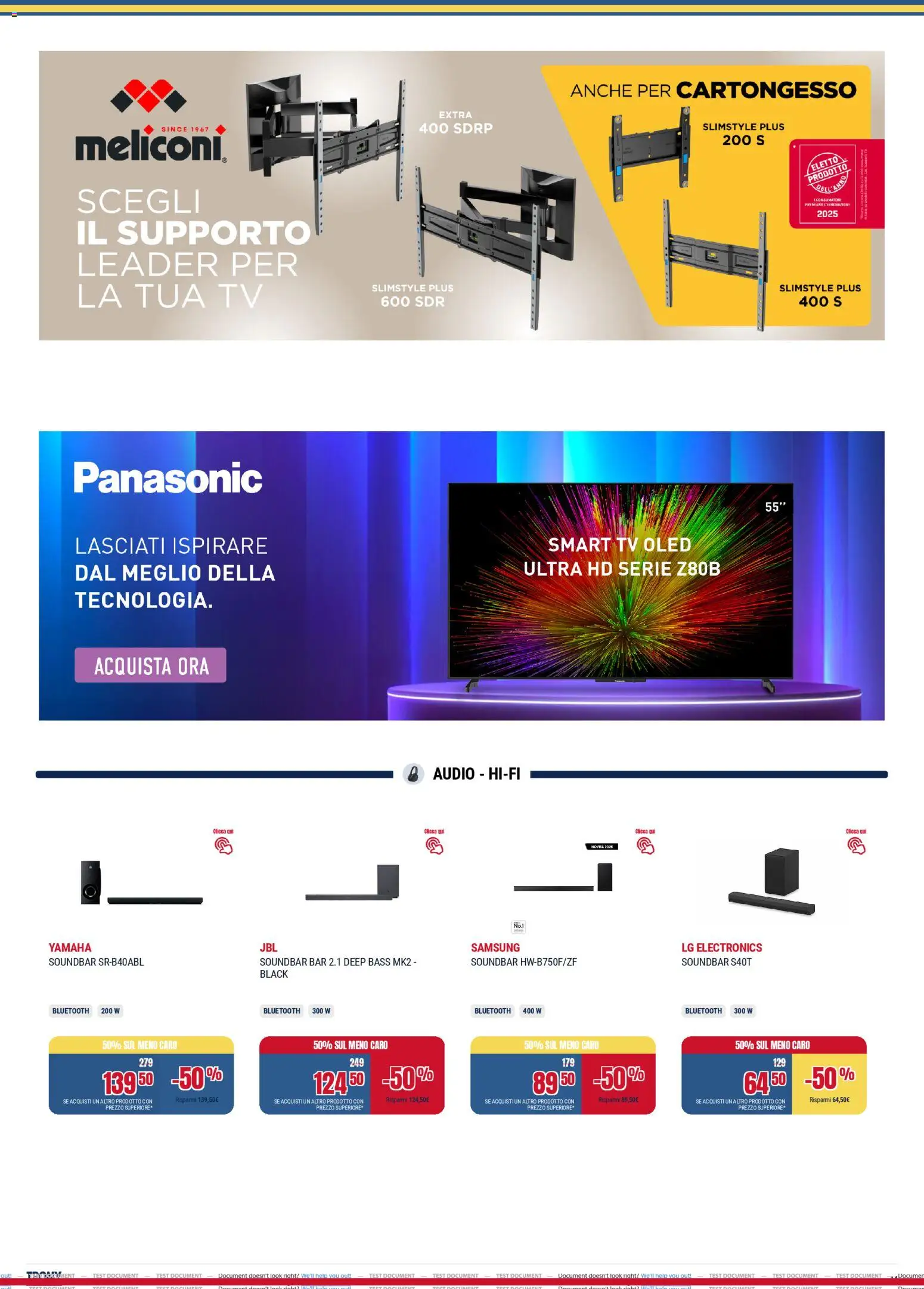 Volantino Trony del 04.12.2025 | Pagina: 14 | Prodotti: smart TV, Soundbar, TV, Audio